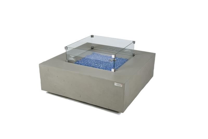 Elementi Plus Capertee 40" Square Space Grey Concrete Natural Gas Fire Table