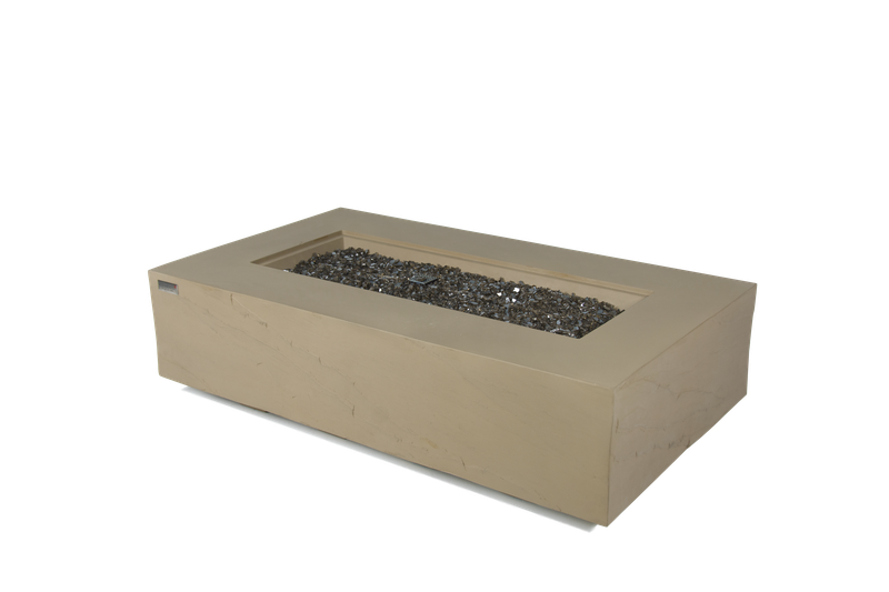 Elementi Plus Colorado 32" Rectangle Sunlight Yellow Concrete Sandstone Liquid Propane Fire Table