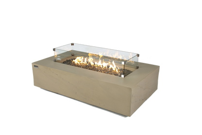 Elementi Plus Colorado 32" Rectangle Sunlight Yellow Concrete Sandstone Liquid Propane Fire Table
