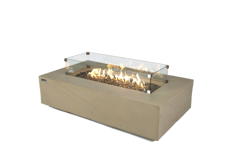 Elementi Plus Colorado 32" Rectangle Sunlight Yellow Concrete Sandstone Natural Gas Fire Table