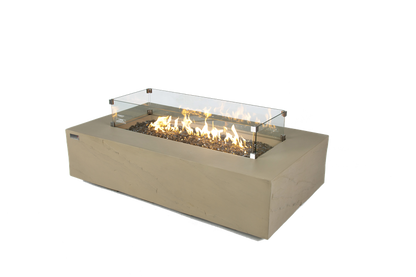 Elementi Plus Colorado 32" Rectangle Sunlight Yellow Concrete Sandstone Natural Gas Fire Table