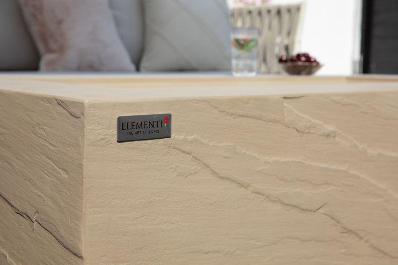 Elementi Plus Colorado 32" Rectangle Sunlight Yellow Concrete Sandstone Natural Gas Fire Table