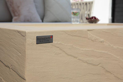 Elementi Plus Colorado 32" Rectangle Sunlight Yellow Concrete Sandstone Natural Gas Fire Table