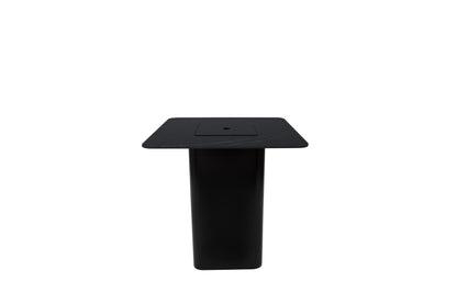 Elementi Plus Koln 39" Bulgaria Black Marble Porcelain Liquid Propane Bar Table
