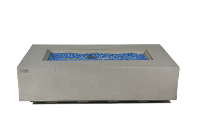 Elementi Plus Meteora 32" Rectangle Space Grey Concrete Liquid Propane Sandstone Fire Table