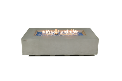 Elementi Plus Meteora 32" Rectangle Space Grey Concrete Liquid Propane Sandstone Fire Table