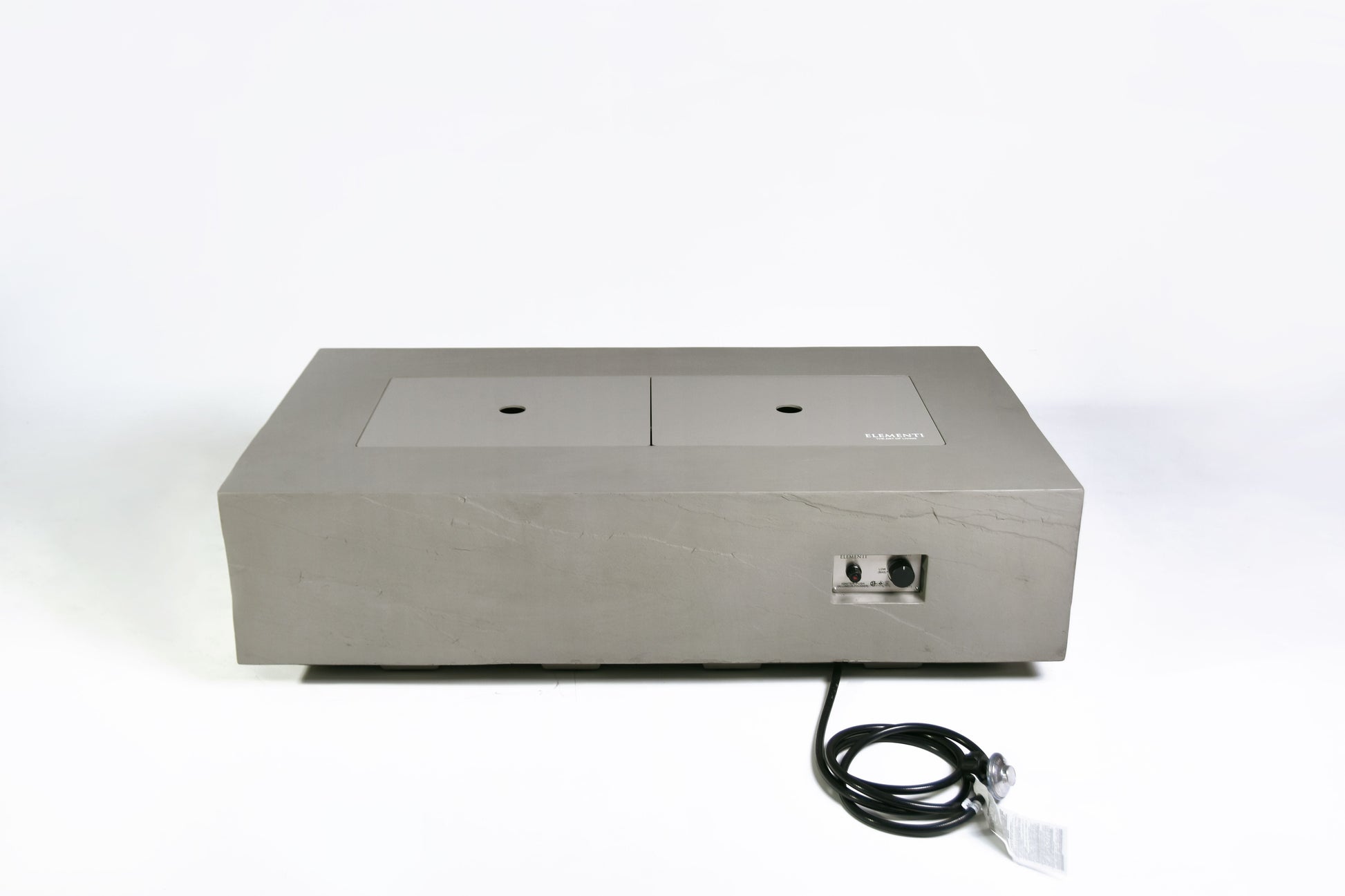 Elementi Plus Meteora 32" Rectangle Space Grey Concrete Natural Gas Sandstone Fire Table