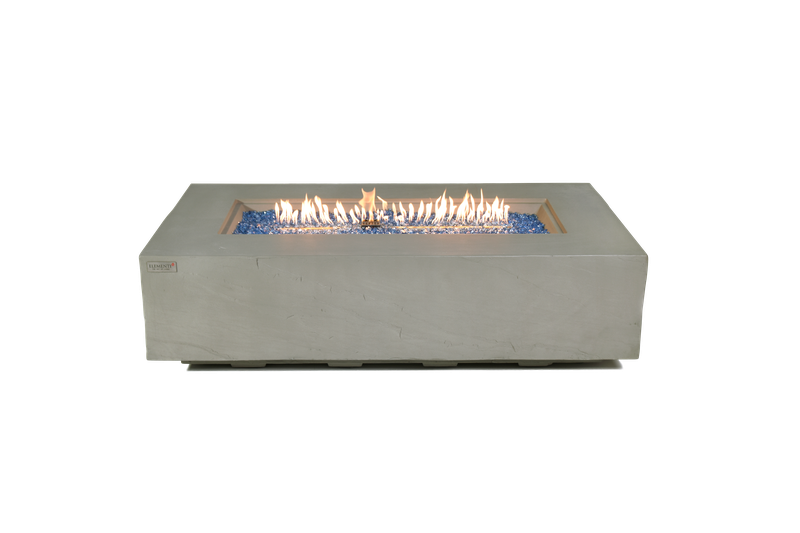 Elementi Plus Meteora 32" Rectangle Space Grey Concrete Natural Gas Sandstone Fire Table