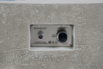 Elementi Plus Monte Carlo 32" Rectangle Light Grey Concrete Liquid Propane Fire Table