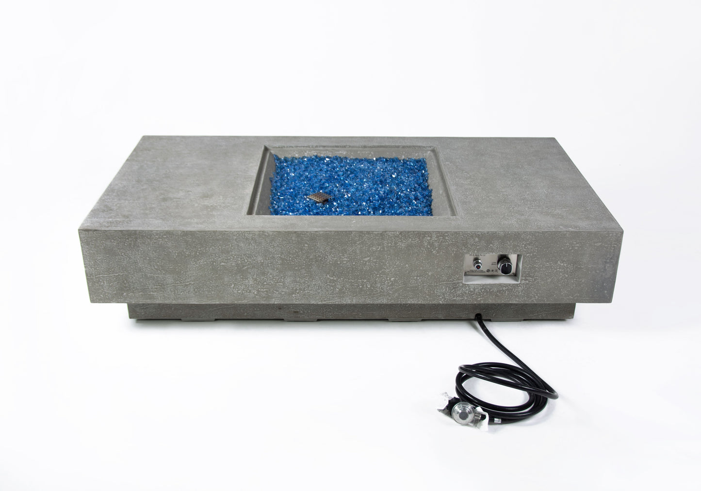 Elementi Plus Monte Carlo 32" Rectangle Light Grey Concrete Liquid Propane Fire Table