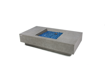 Elementi Plus Monte Carlo 32" Rectangle Light Grey Concrete Liquid Propane Fire Table