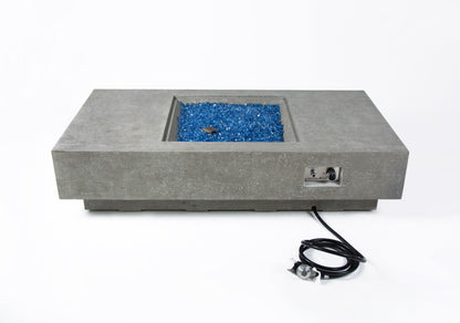 Elementi Plus Monte Carlo 32" Rectangle Light Grey Concrete Natural Gas Fire Table