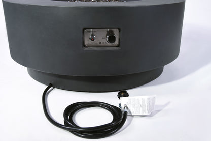 Elementi Plus Nimes 41" Round Dark Grey Concrete Natural Gas Fire Table