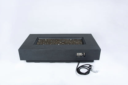 Elementi Plus Positano 32" Rectangle Dark Grey Concrete Liquid Propane Fire Table