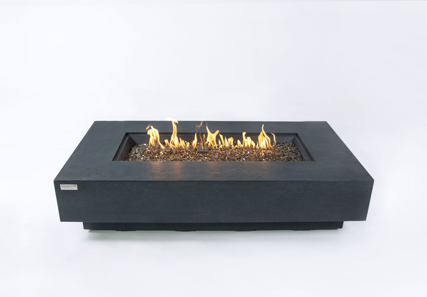 Elementi Plus Positano 32" Rectangle Dark Grey Concrete Liquid Propane Fire Table