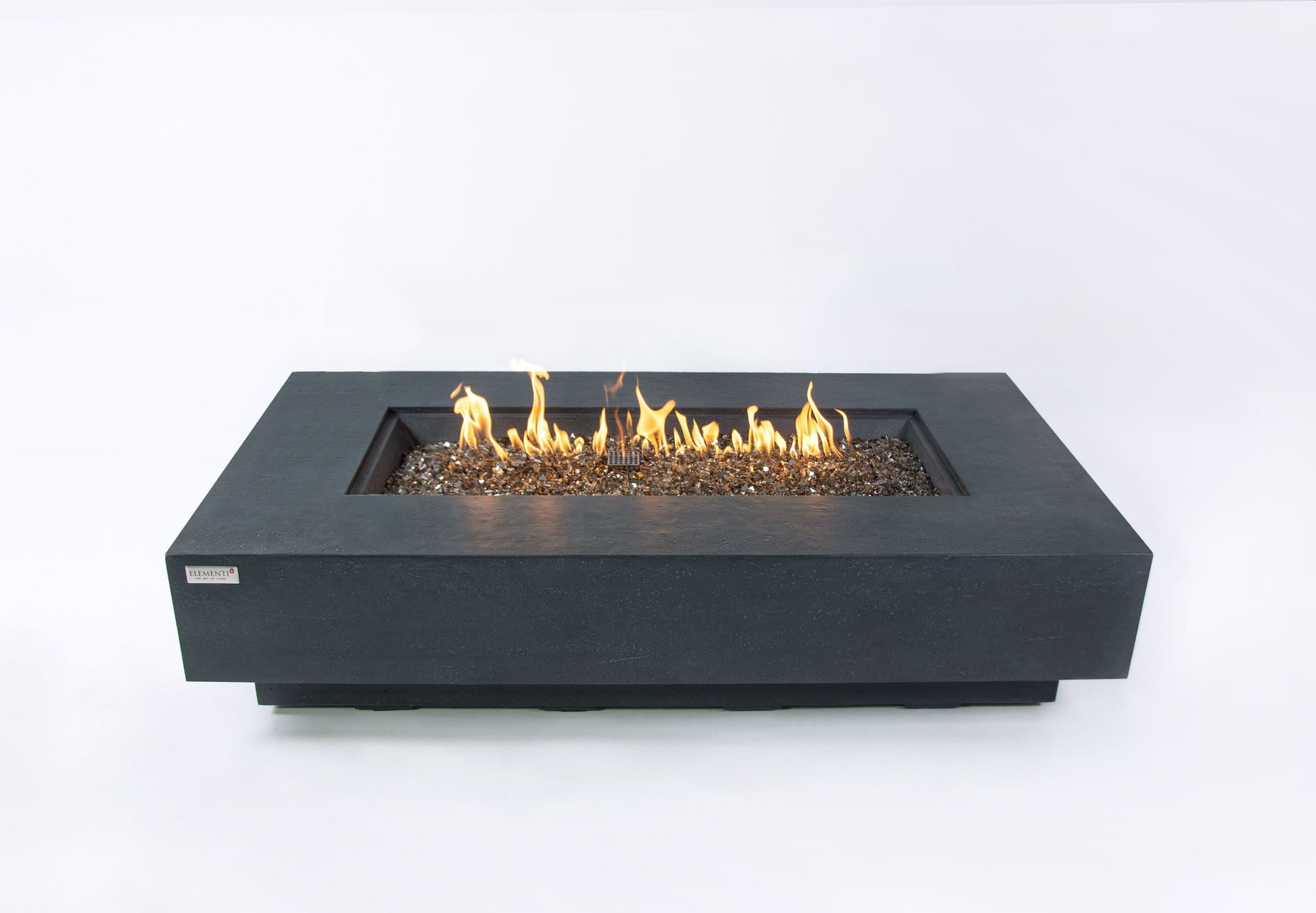 Elementi Plus Positano 32" Rectangle Dark Grey Concrete Liquid Propane Fire Table