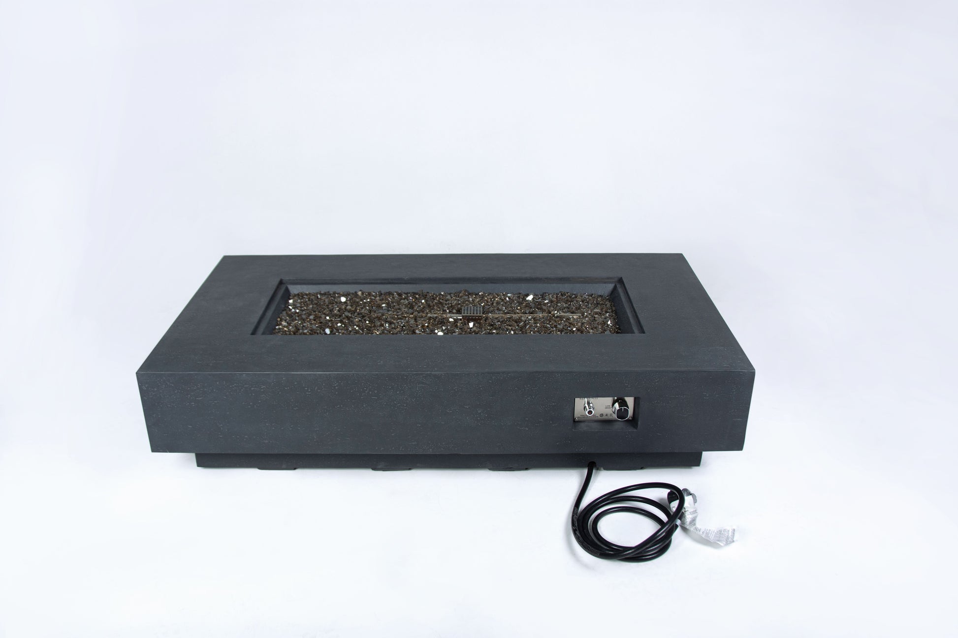 Elementi Plus Positano 32" Rectangle Dark Grey Concrete Natural Gas Fire Table