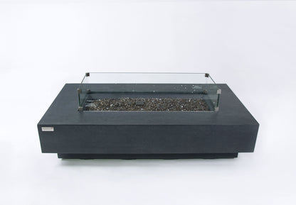 Elementi Plus Positano 32" Rectangle Dark Grey Concrete Natural Gas Fire Table