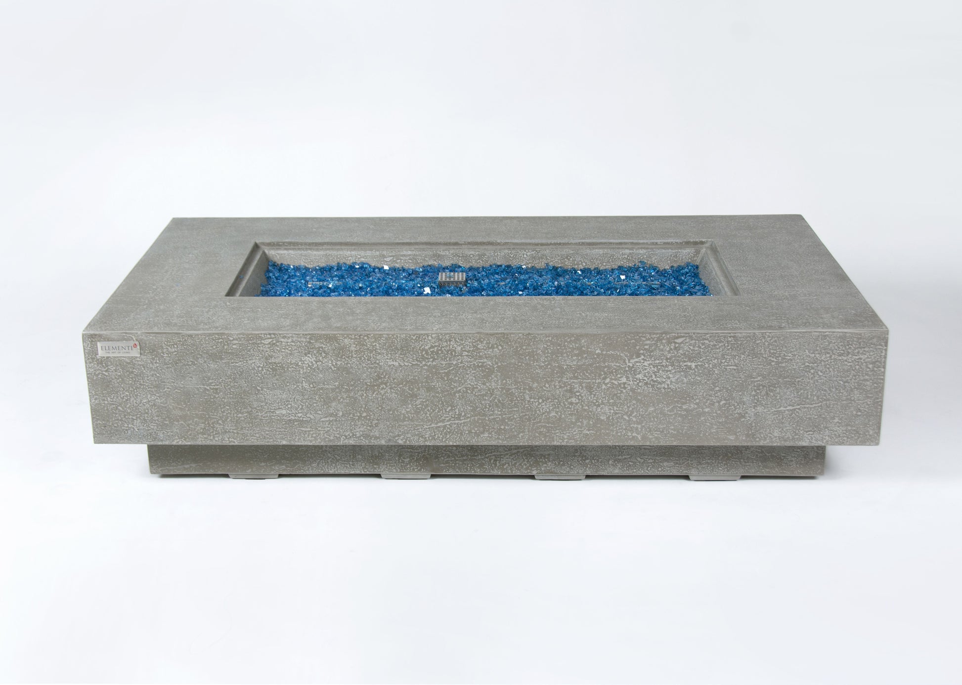 Elementi Plus Riviera 32" Rectangle Light Grey Concrete Liquid Propane Fire Table