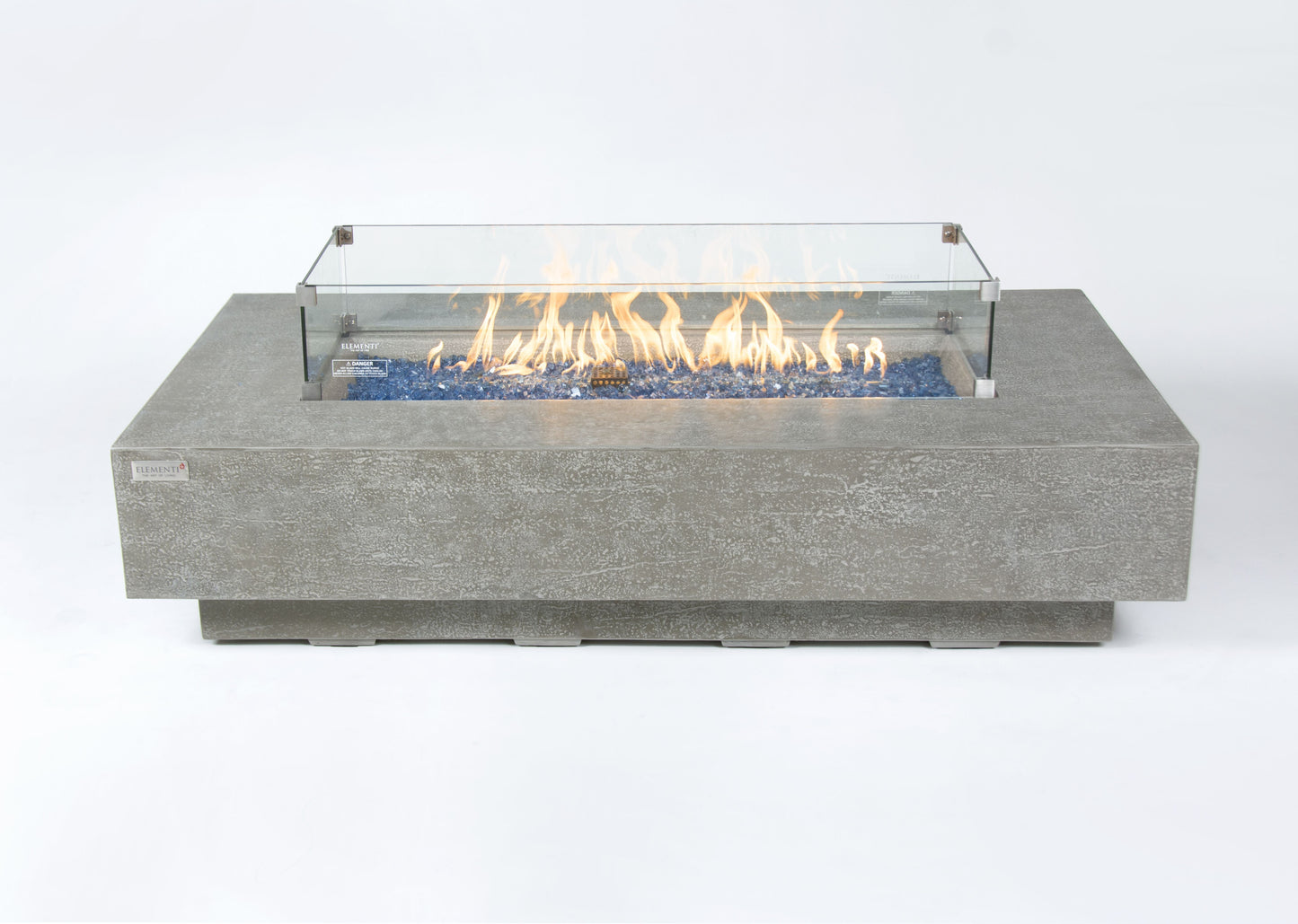 Elementi Plus Riviera 32" Rectangle Light Grey Concrete Natural Gas Fire Table