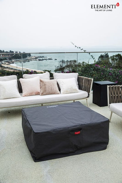 Elementi Plus Roraima 40" Square Slate Black Concrete Liquid Propane Fire Table