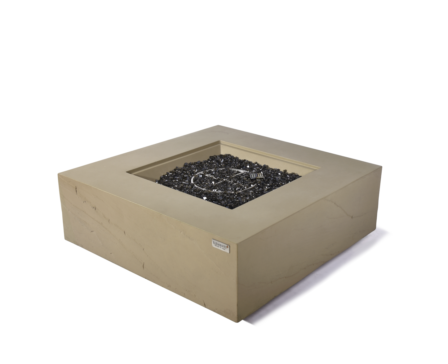 Elementi Plus Uluru 40" Square Sunlight Yellow Concrete Liquid Propane Fire Table