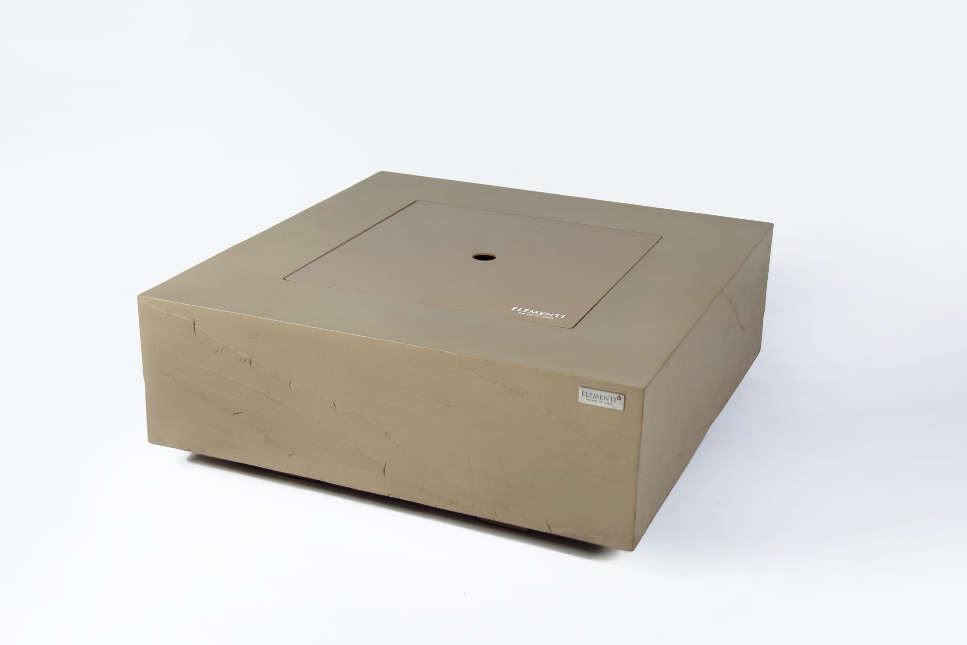Elementi Plus Uluru 40" Square Sunlight Yellow Concrete Natural Gas Fire Table