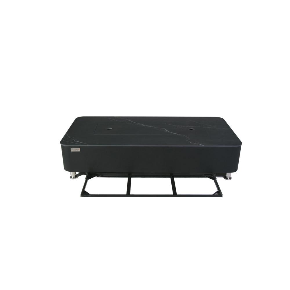 Elementi Plus Valencia 30" Bulgaria Black Liquid Propane Marble Porcelain Fire Table