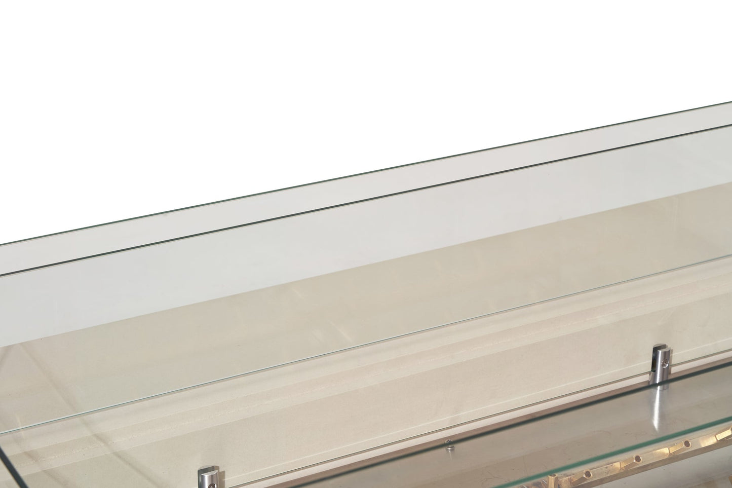 Elementi Ravello 72" Rectangle Frosted Cream White Concrete Liquid Propane Fire Pit