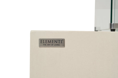 Elementi Ravello 72" Rectangle Frosted Cream White Concrete Liquid Propane Fire Pit