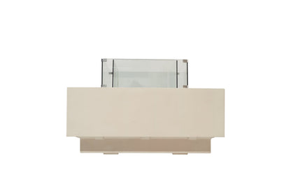 Elementi Ravello 72" Rectangle Frosted Cream White Concrete Liquid Propane Fire Pit