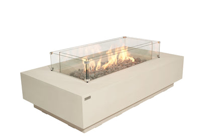 Elementi Ravello 72" Rectangle Light Gray Concrete Liquid Propane Fire Pit