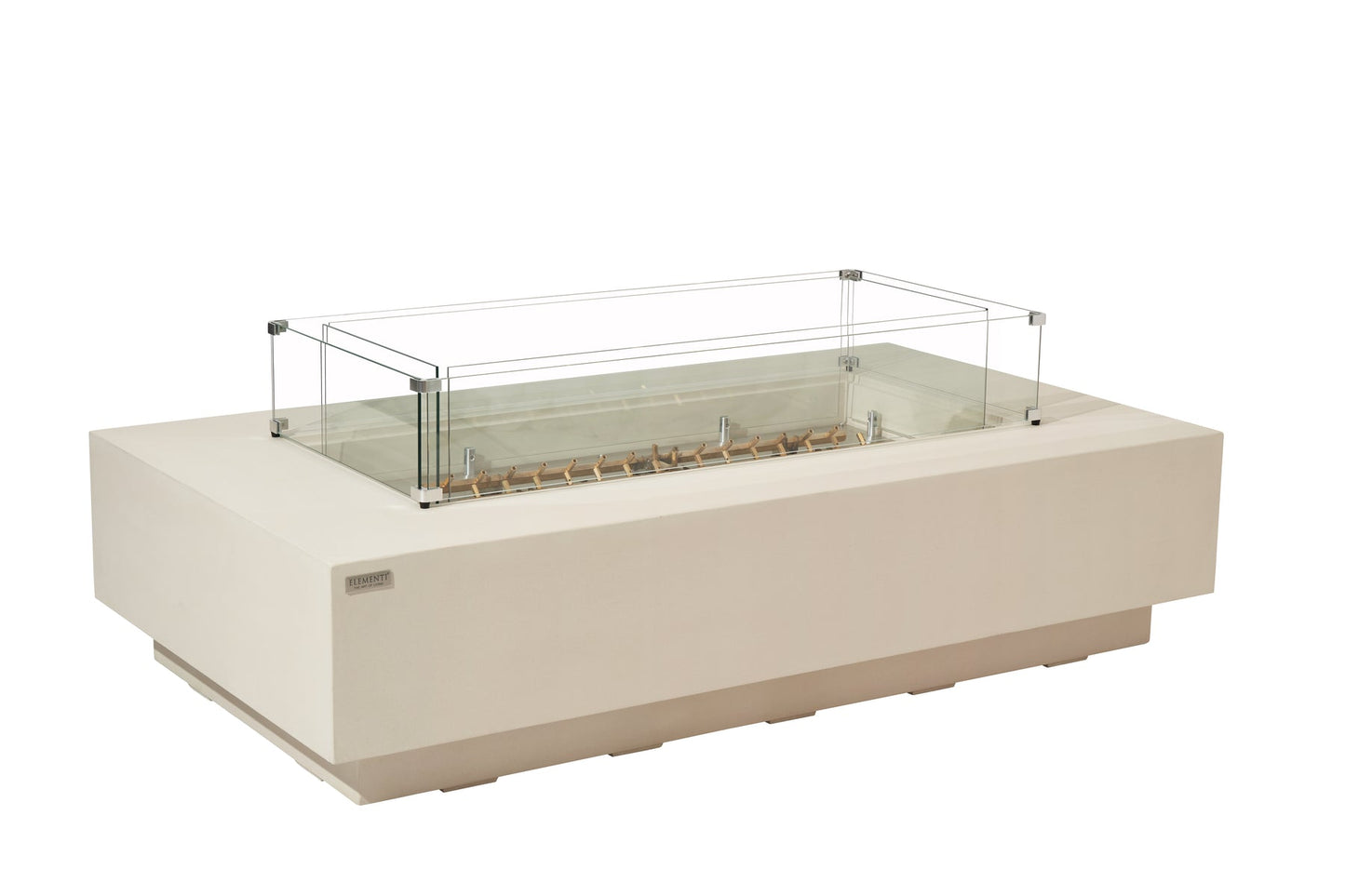 Elementi Ravello 72" Rectangle Light Gray Concrete Liquid Propane Fire Pit