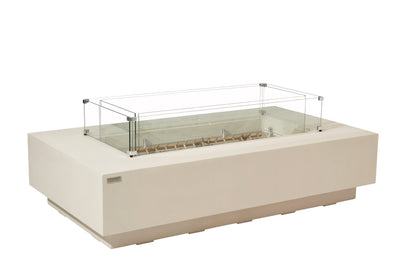 Elementi Ravello 72" Rectangle Light Gray Concrete Liquid Propane Fire Pit