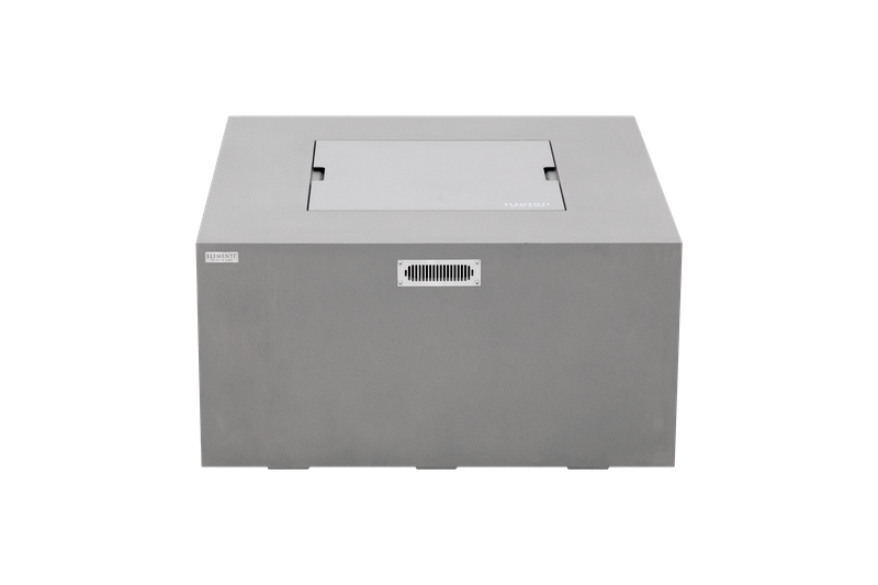Elementi Rocky 43" Square Light Grey Propane Fire Table with Hidden Tank