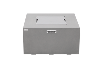 Elementi Rocky 43" Square Light Grey Propane Fire Table with Hidden Tank