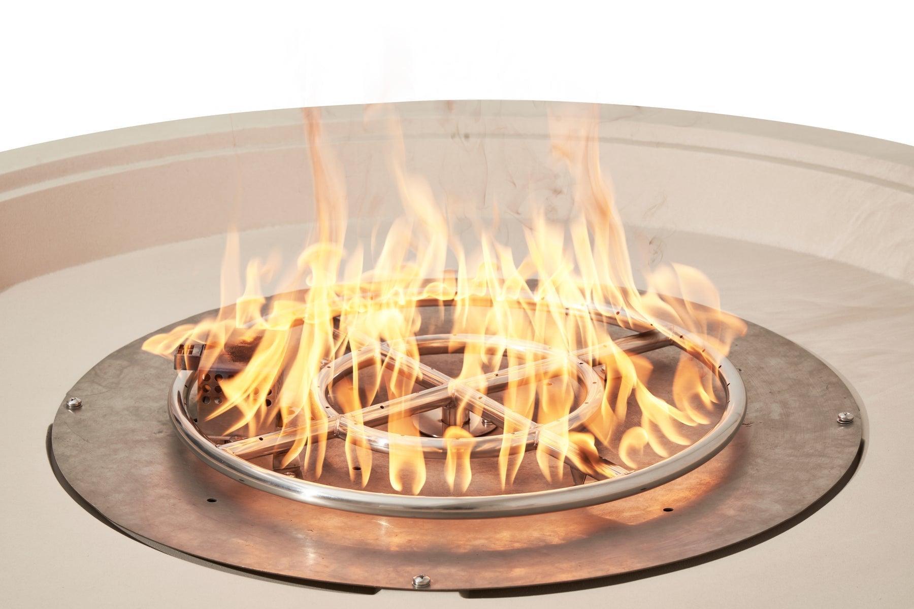 Elementi Rose Bowl 48" Round Moon Gray Concrete Liquid Propane Fire Pit