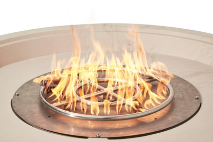 Elementi Rose Bowl 48" Round Moon Gray Concrete Liquid Propane Fire Pit