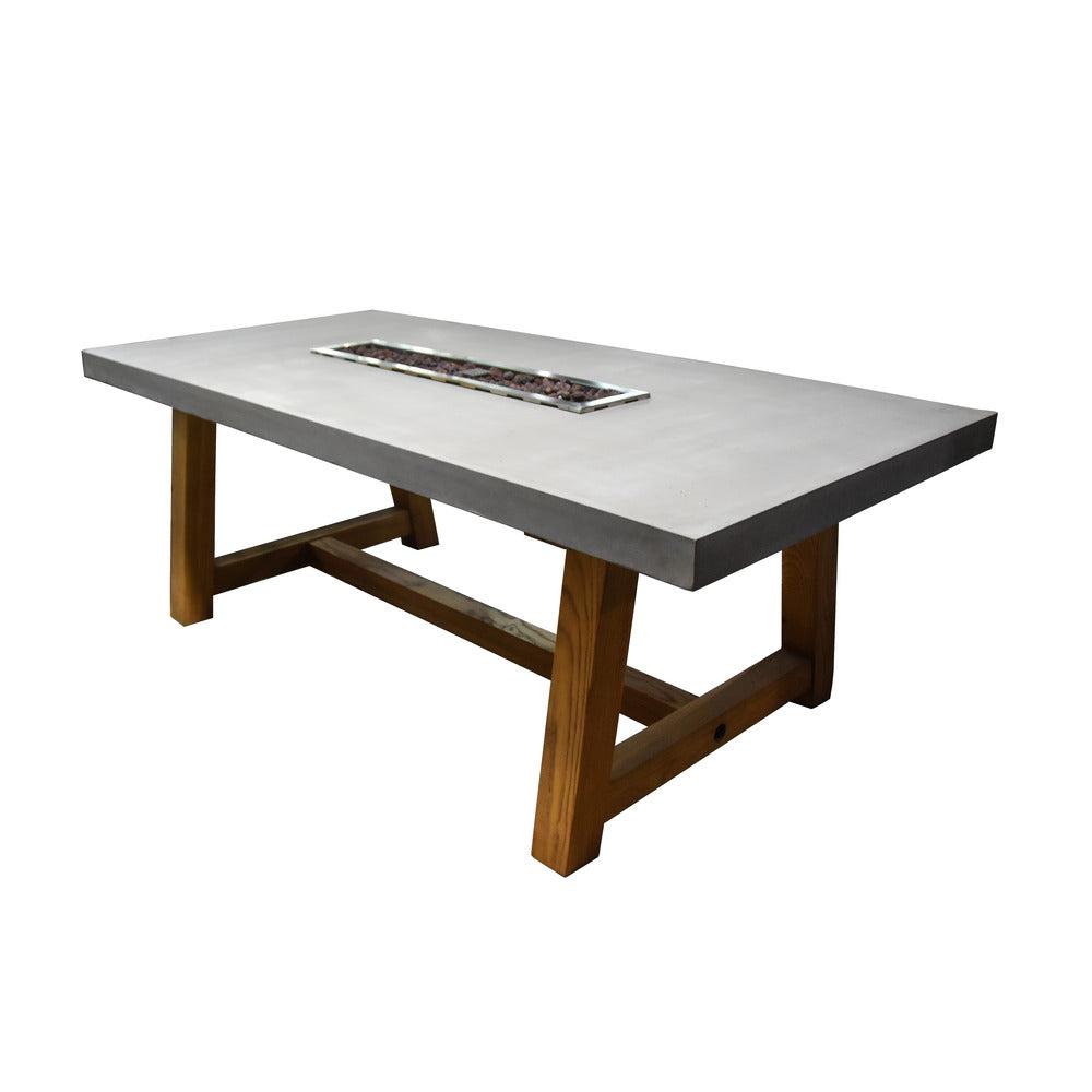 Elementi Sonoma 39" Rectangle Concrete Natural Gas Dining Table