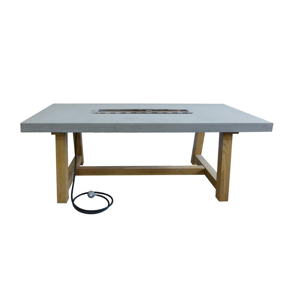 Elementi Sonoma 39" Rectangle Concrete Natural Gas Dining Table