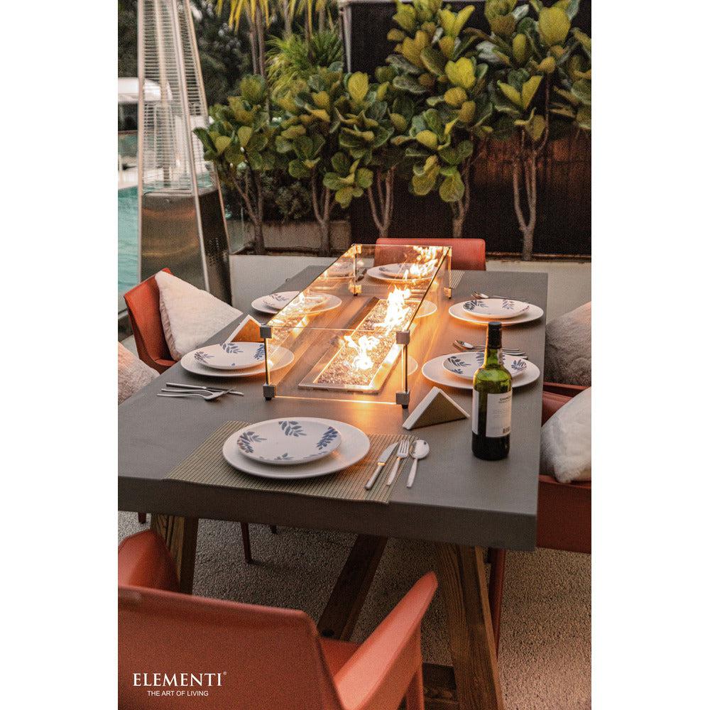 Elementi Sonoma 39" Rectangle Concrete Natural Gas Dining Table