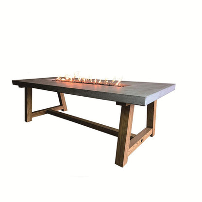 Elementi Sonoma 39" Rectangle Concrete Natural Gas Dining Table