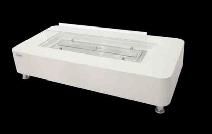 Elementi Sydney 30" Rectangle Cream White Concrete Ethanol Fire Table