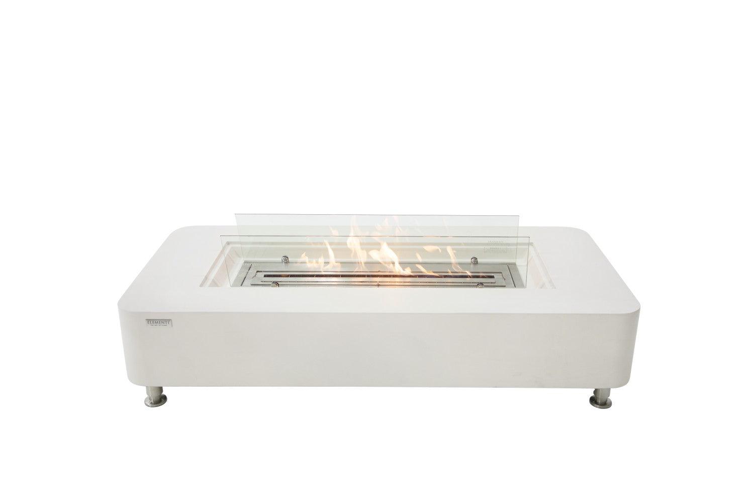 Elementi Sydney 30" Rectangle Cream White Concrete Ethanol Fire Table