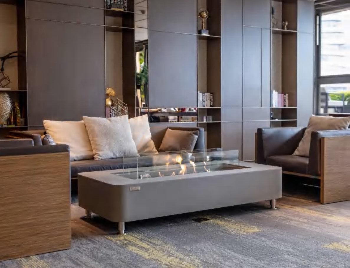 Elementi Sydney 30" Rectangle Slate Black Concrete Ethanol Fire Table