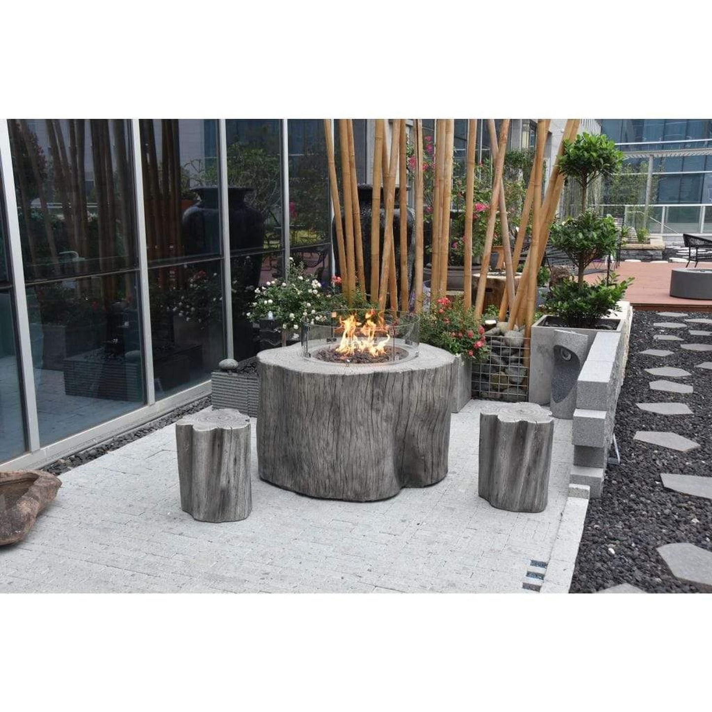 Elementi Warren 39" Concrete Liquid Propane Fire Table