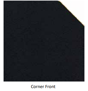 Ember King Corner Front 36" x 36" Type I Black Steel Protection Plate