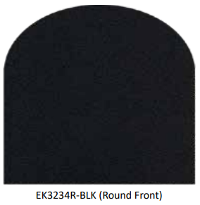 Ember King Round Front 32" x 34" Type I Black Steel Protection Plate
