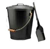 Emily Rose Imperial Black Ash Container With Shovel