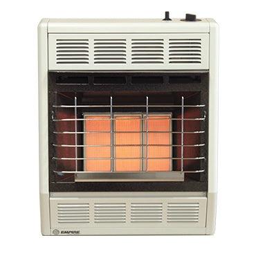 Empire 18" 18,000 BTU White Manual Control, Propane Gas Vent Free Infrared Heater